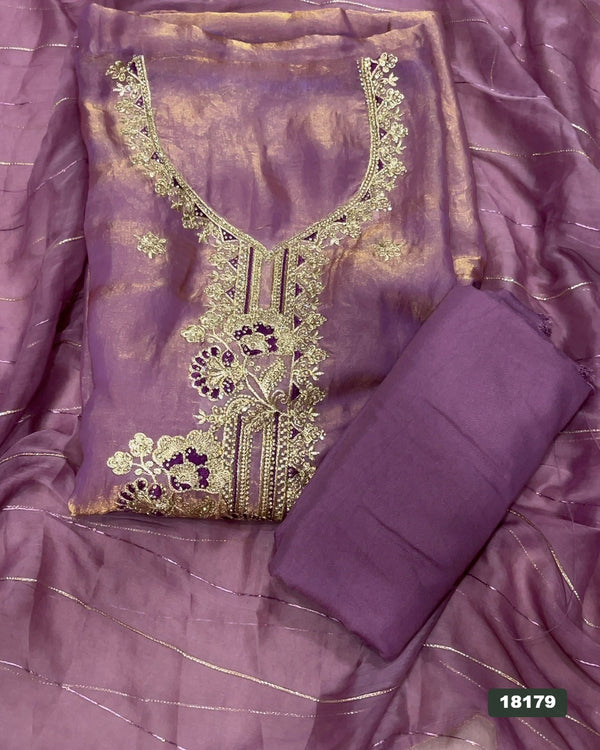 Silk Embroidery Suit Set