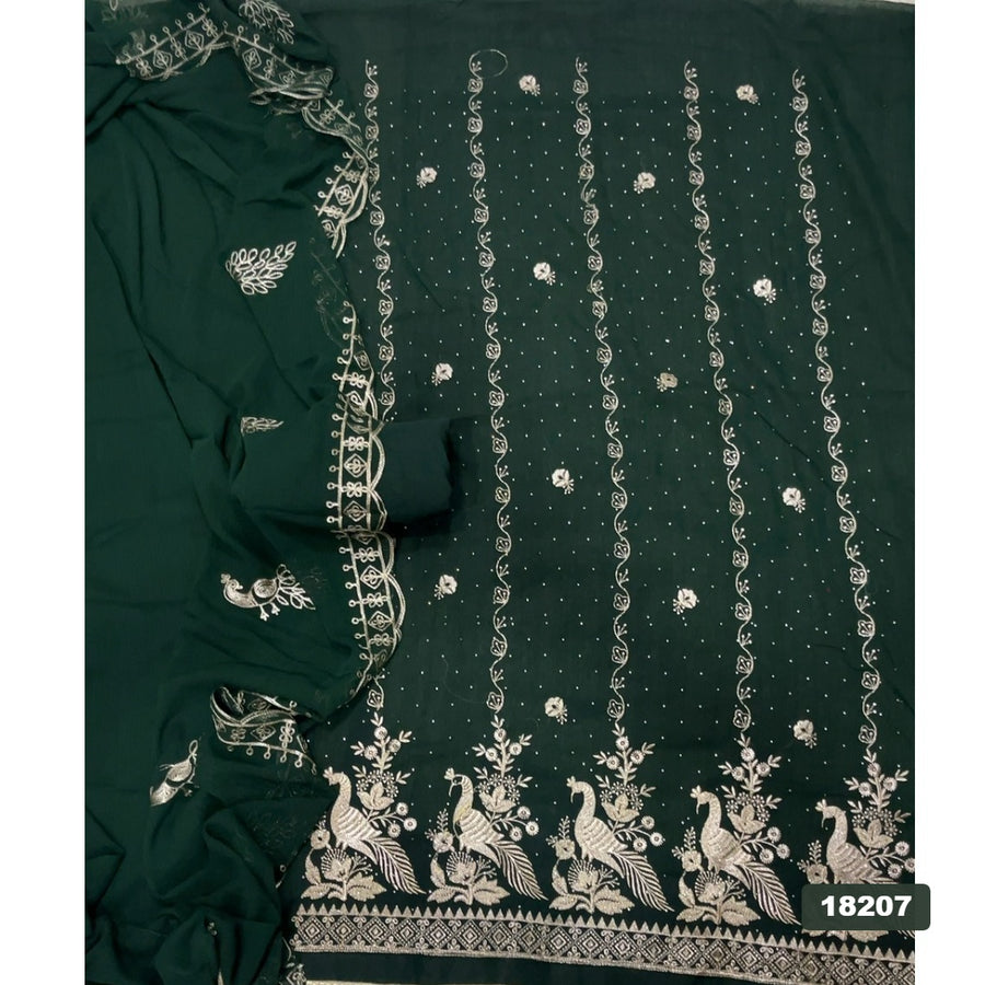 Gorgette Silk Embroidery Suit Set