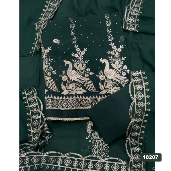 Gorgette Silk Embroidery Suit Set