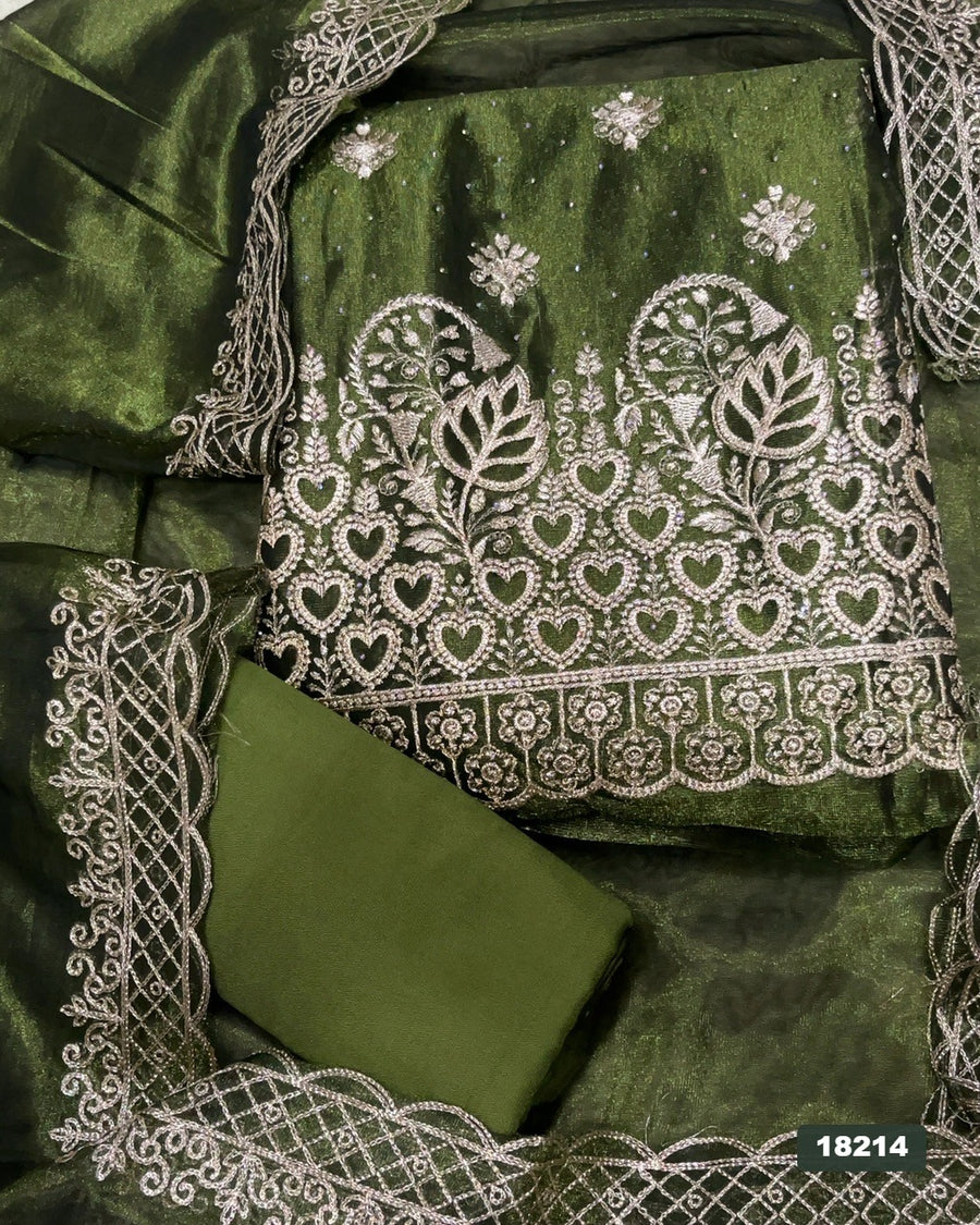 Silk Embroidery Suit Set