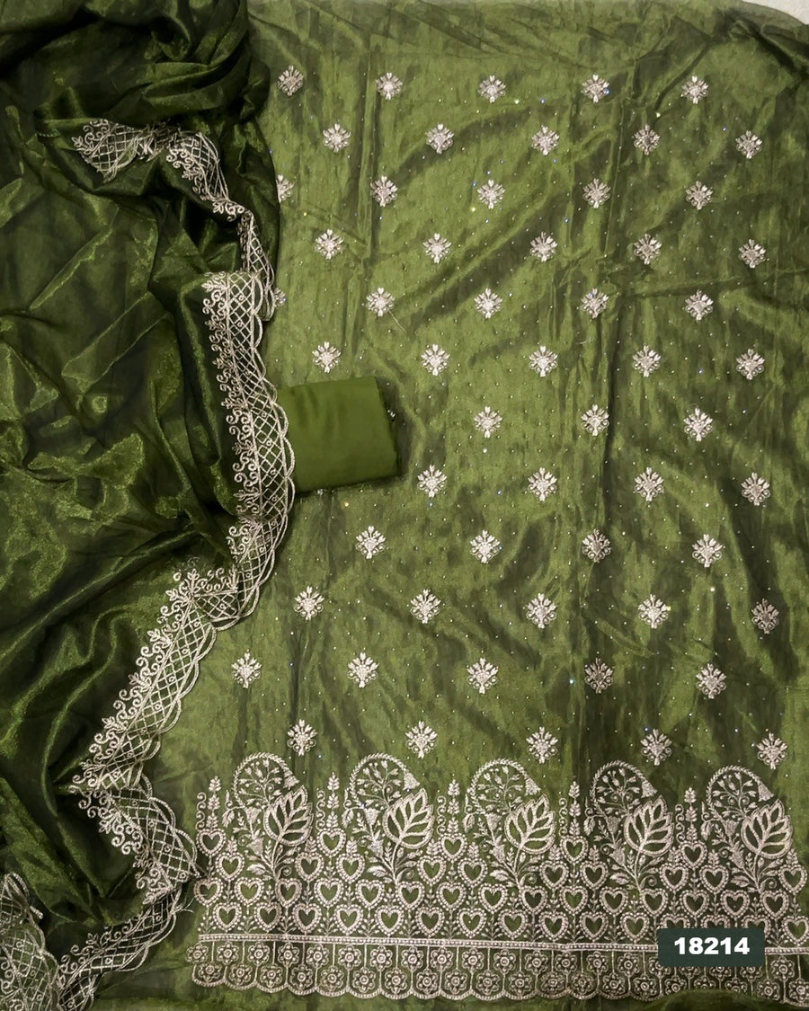 Silk Embroidery Suit Set