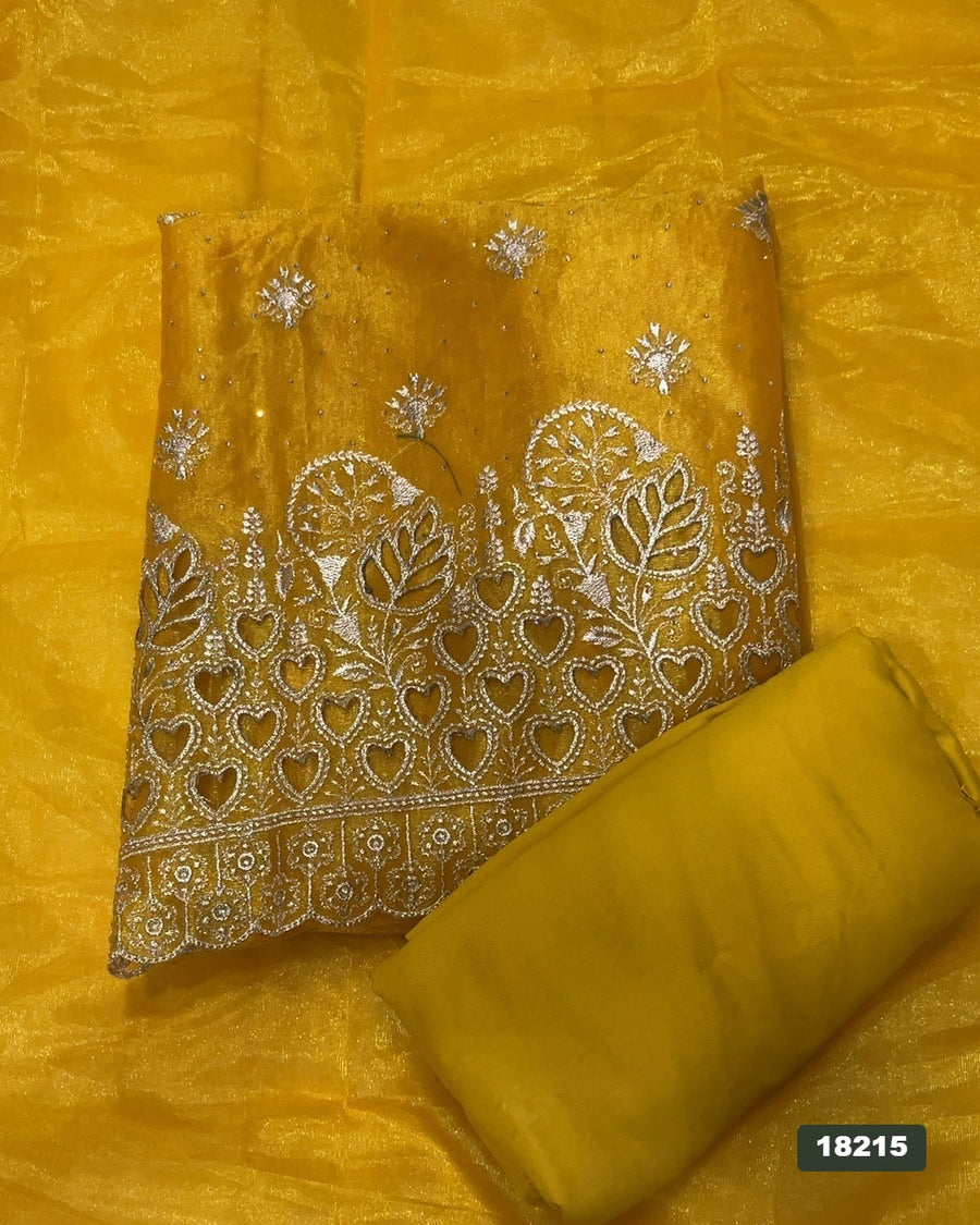 Silk Embroidery Suit Set
