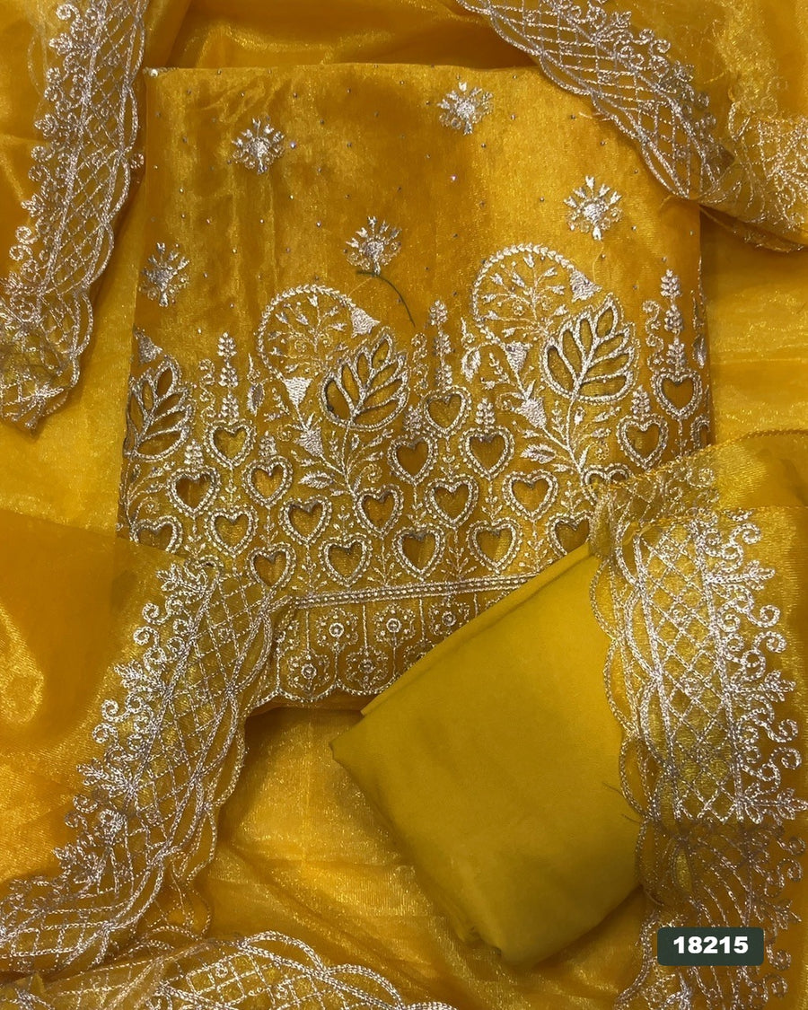 Silk Embroidery Suit Set