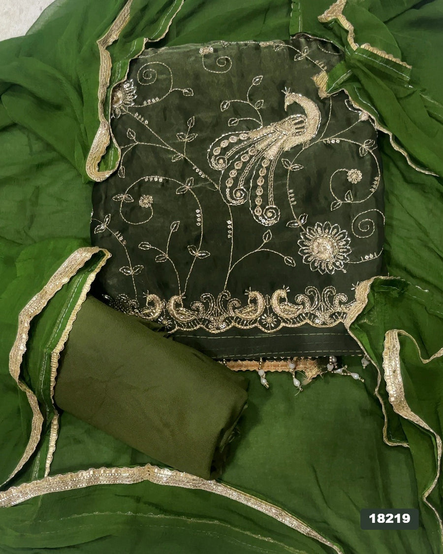 Silk Embroidery Suit Set