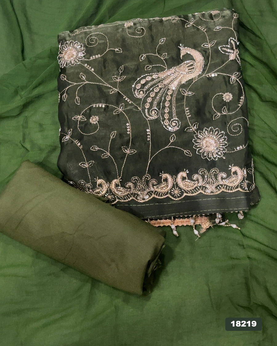 Silk Embroidery Suit Set