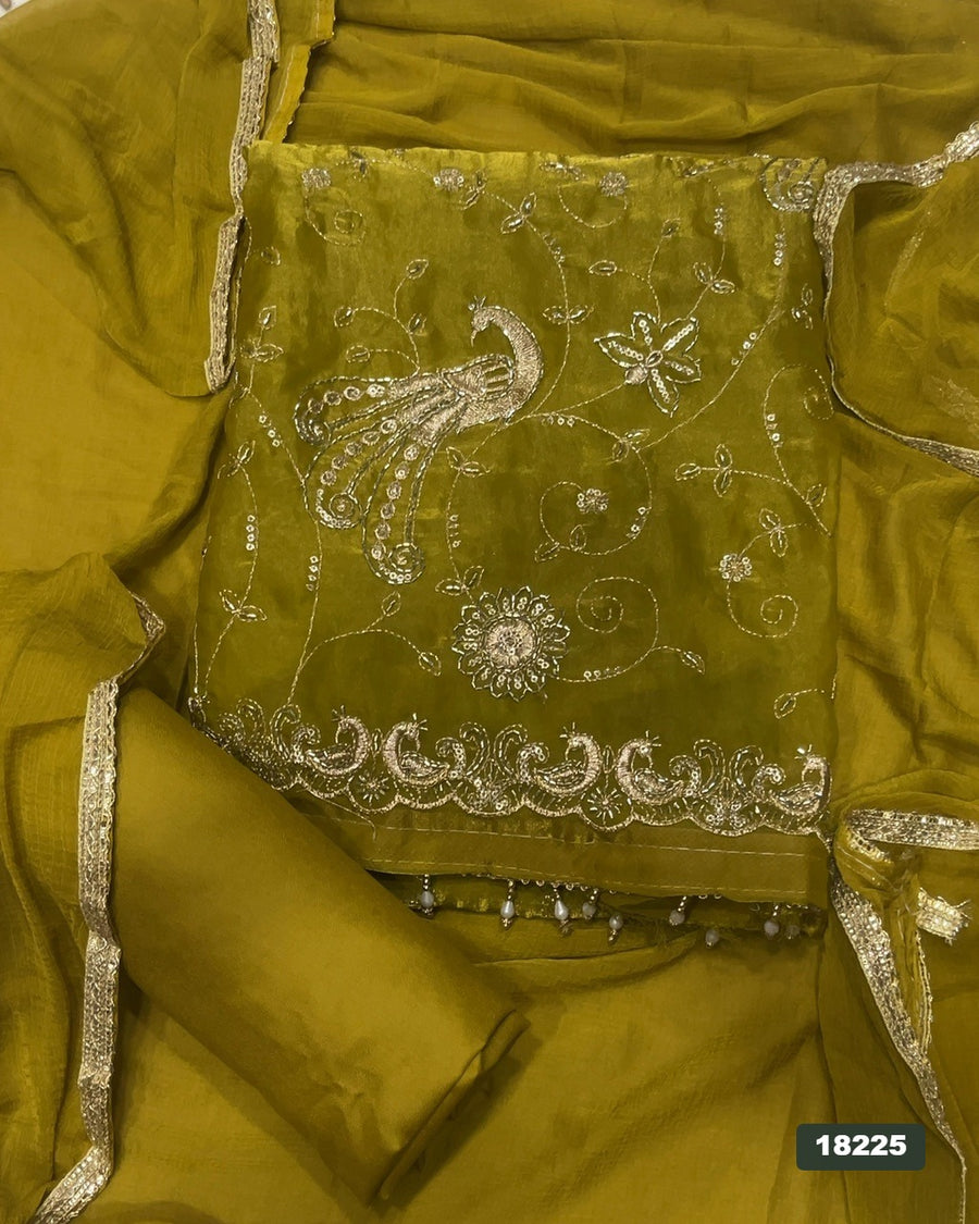 Silk Embroidery Suit Set