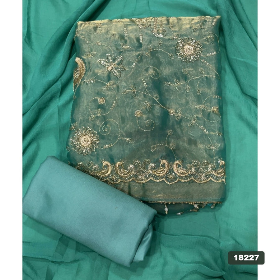 Silk Embroidery Suit Set