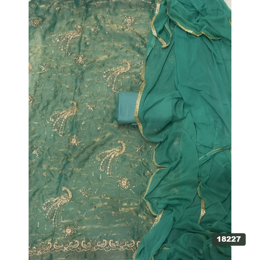 Silk Embroidery Suit Set