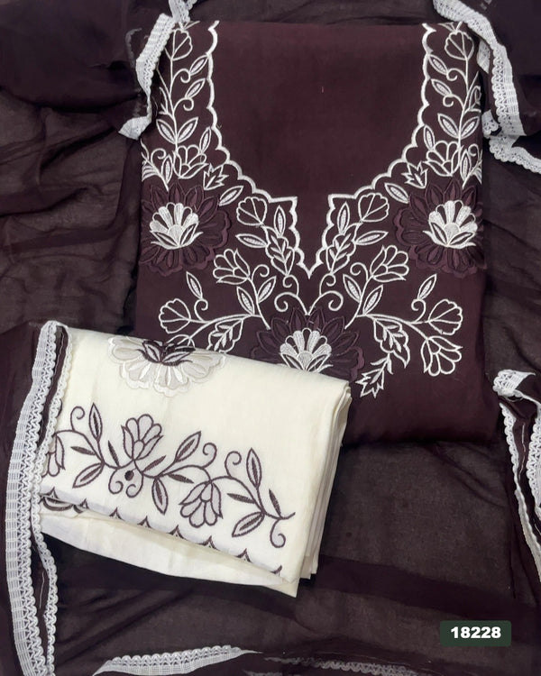 Viscos Silk Embroidery Suit Set