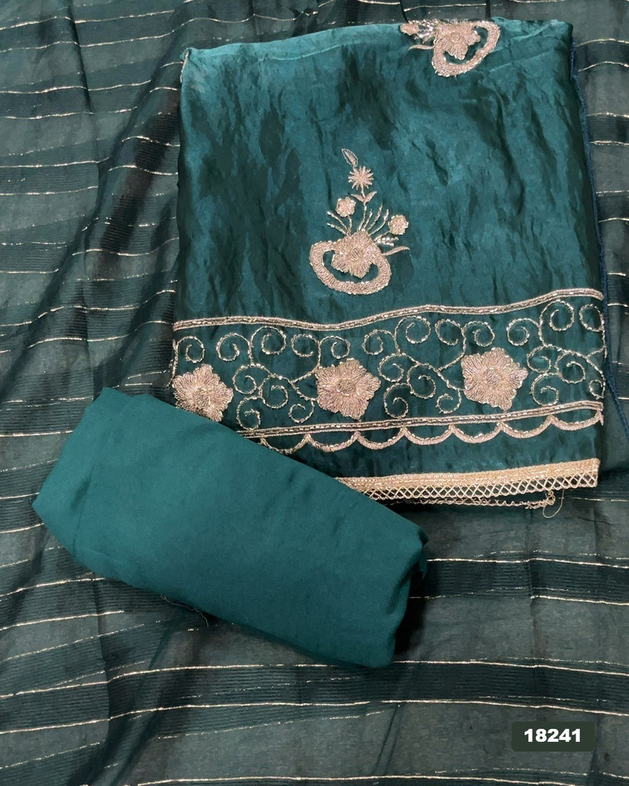 Silk Embroidery Suit Set