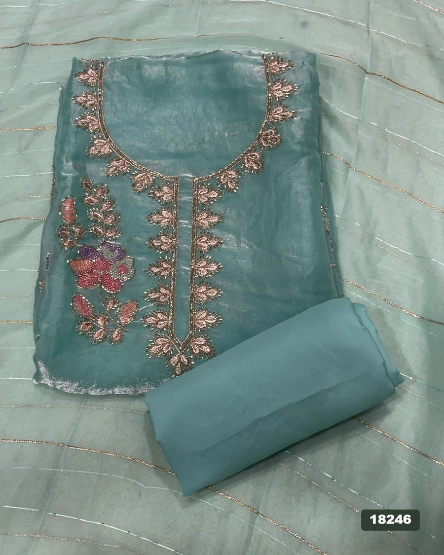 Silk Embroidery Suit Set