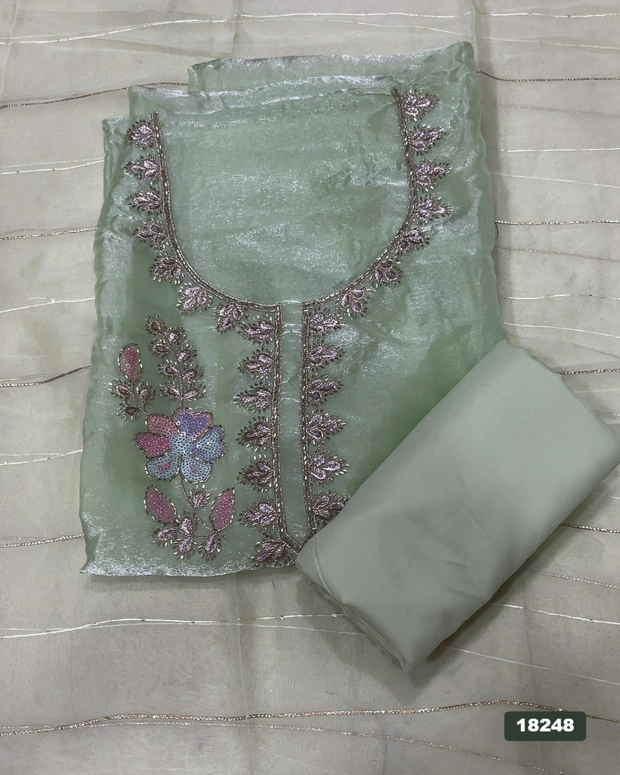 Silk Embroidery Suit Set