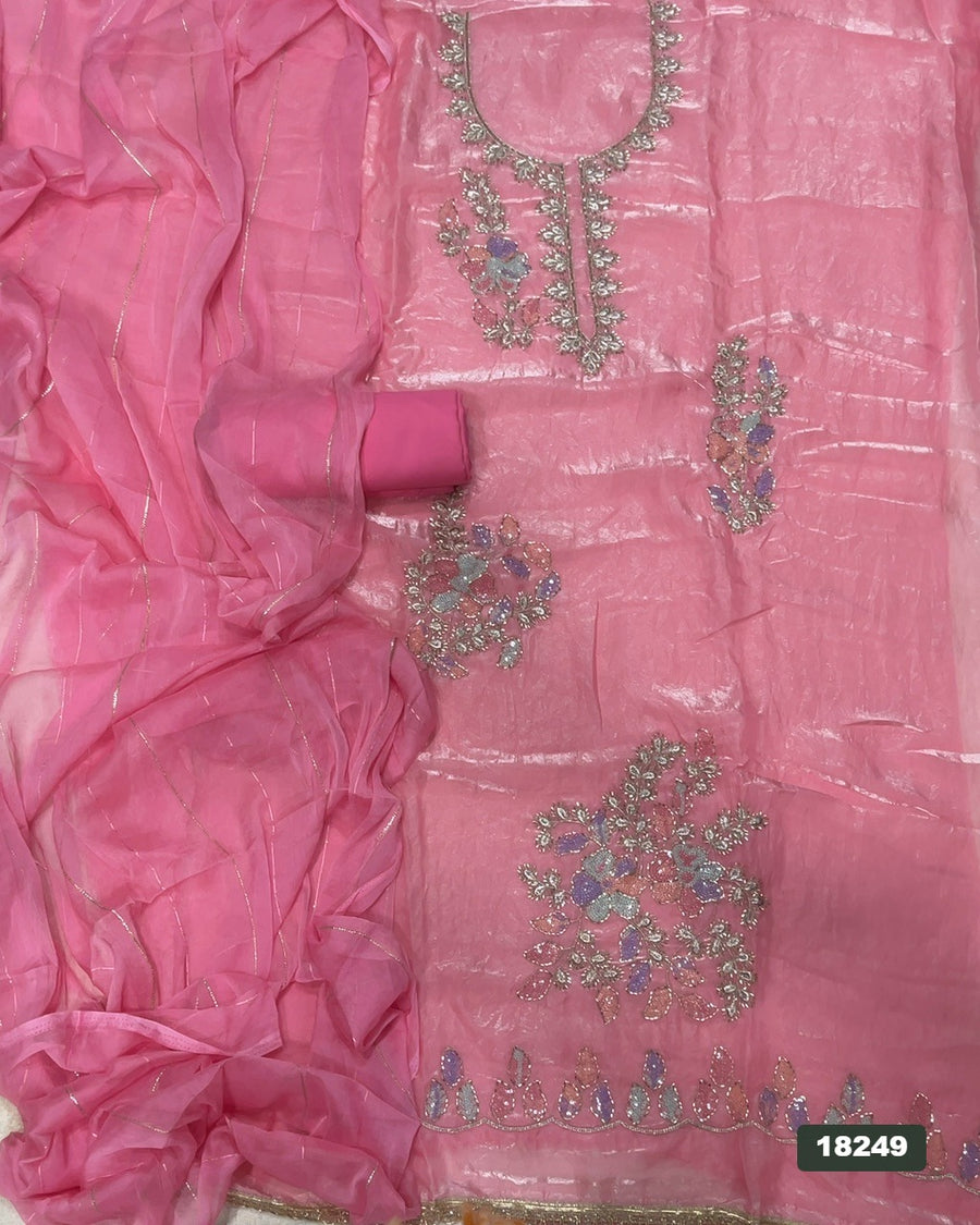 Silk Embroidery Suit Set