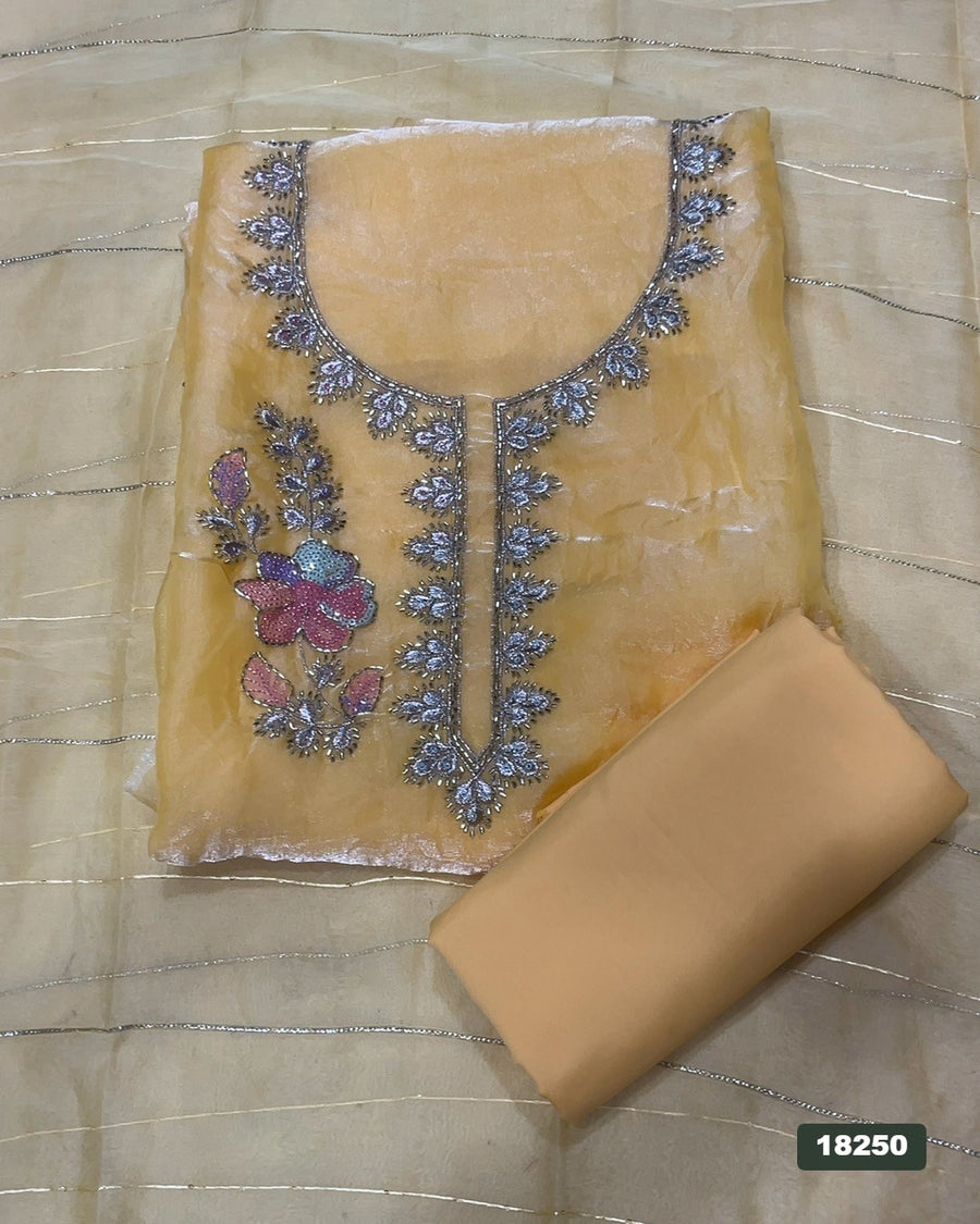 Silk Embroidery Suit Set