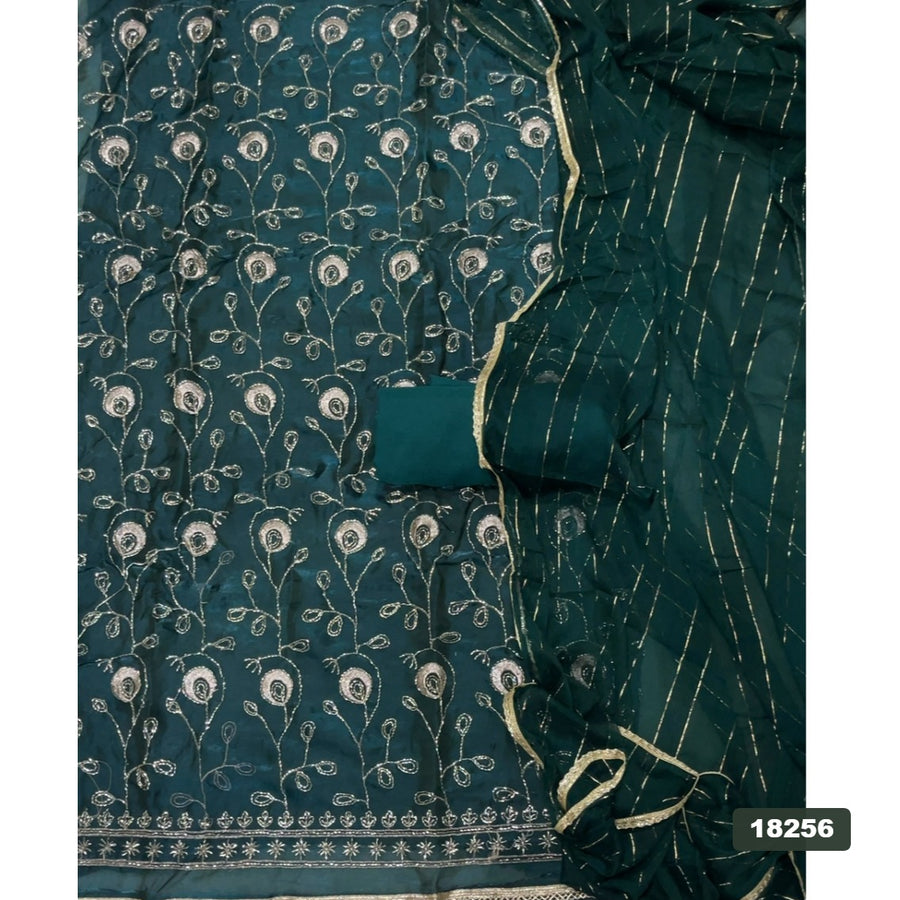 Silk Embroidery Suit Set