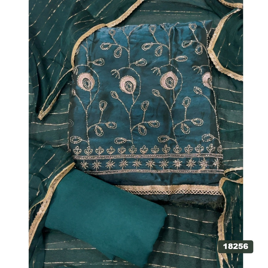 Silk Embroidery Suit Set