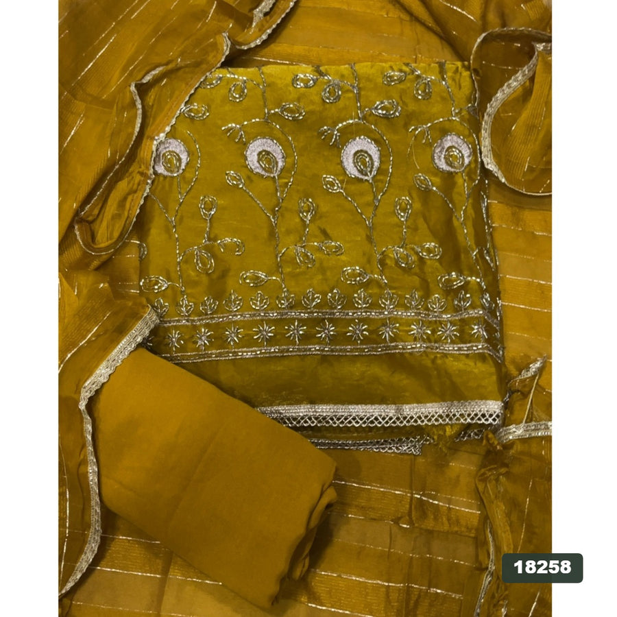 Silk Embroidery Suit Set