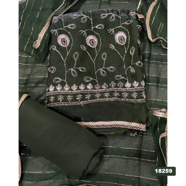 Silk Embroidery Suit Set