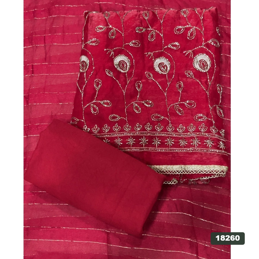 Silk Embroidery Suit Set