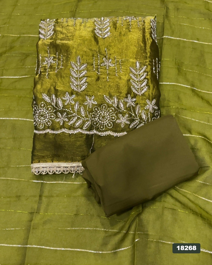 Silk Embroidery Suit Set
