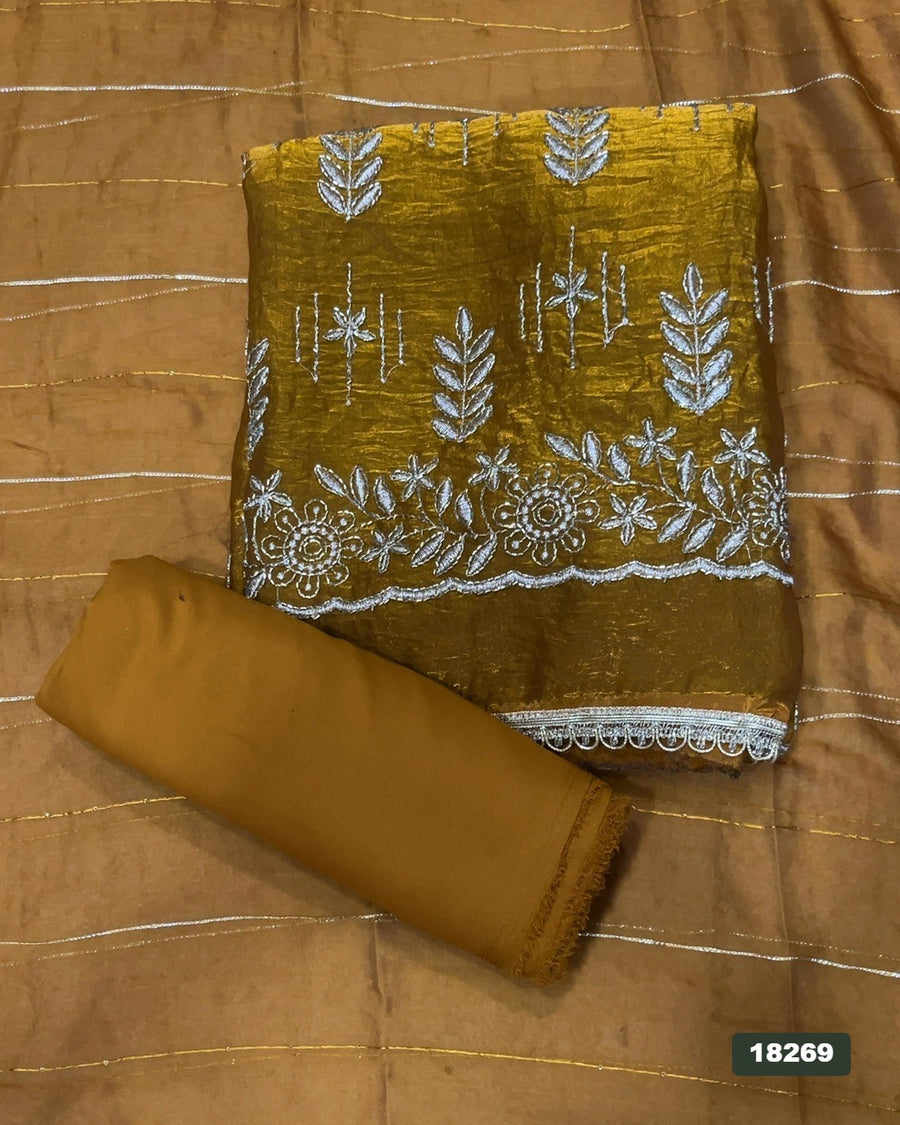 Silk Embroidery Suit Set