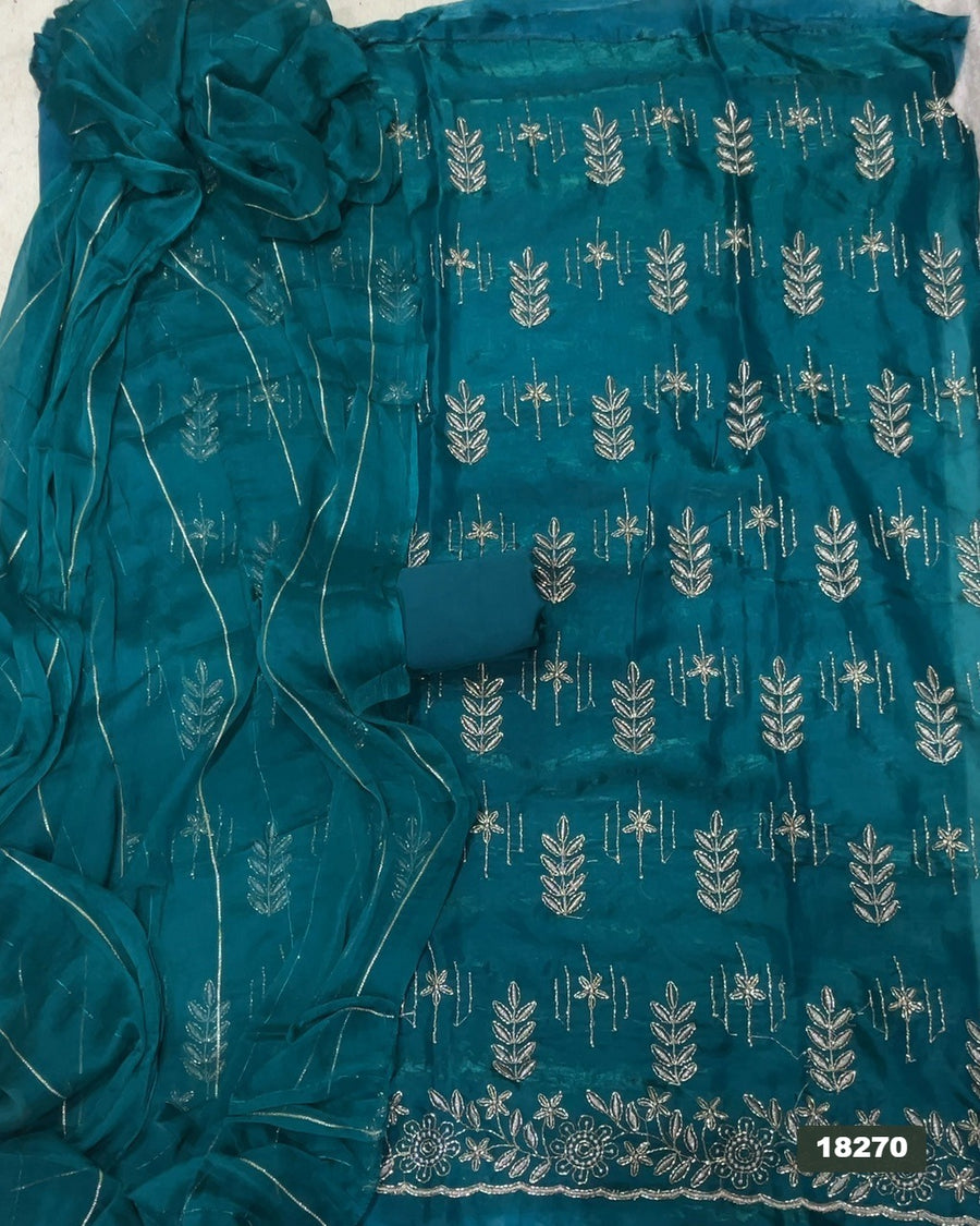 Silk Embroidery Suit Set
