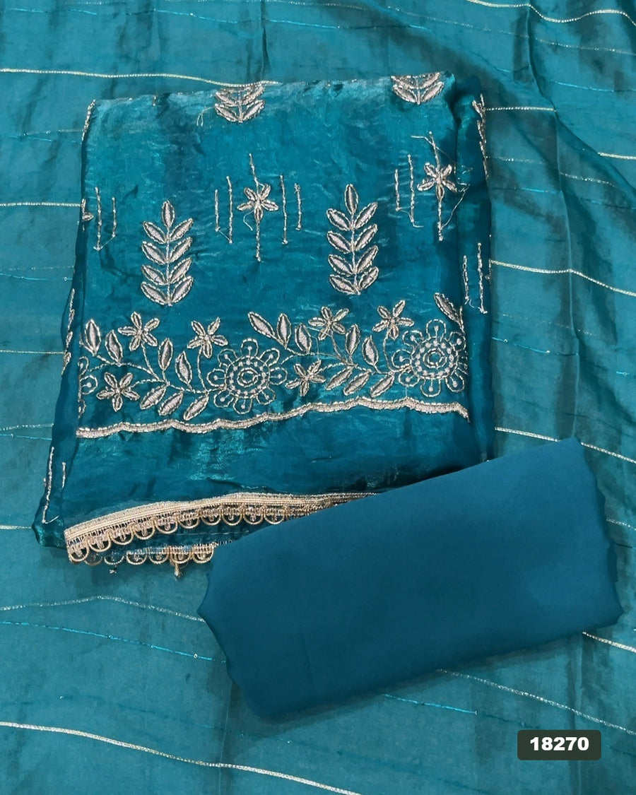 Silk Embroidery Suit Set