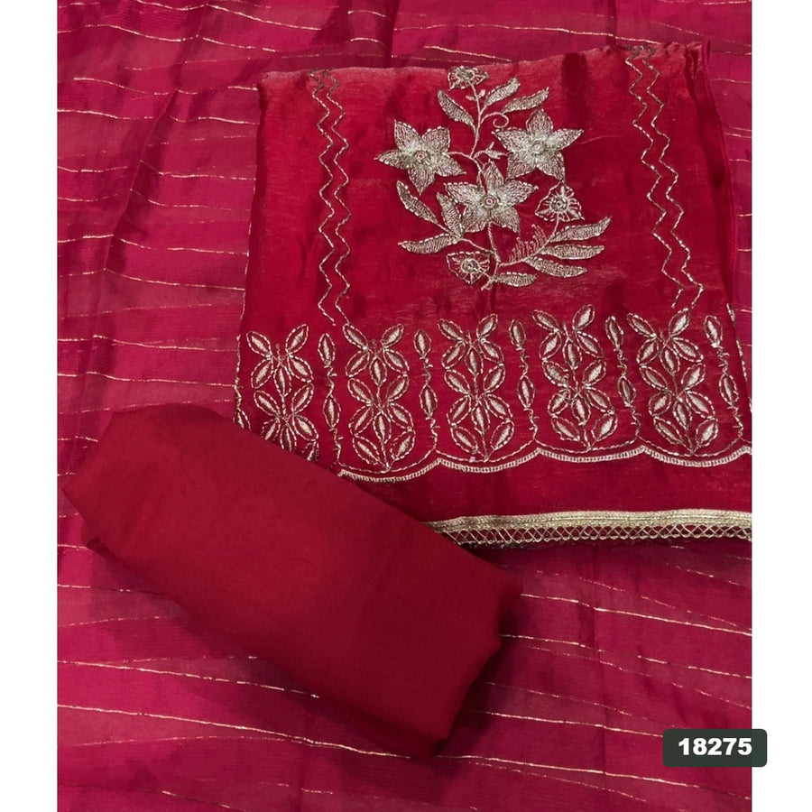 Silk Embroidery Suit Set