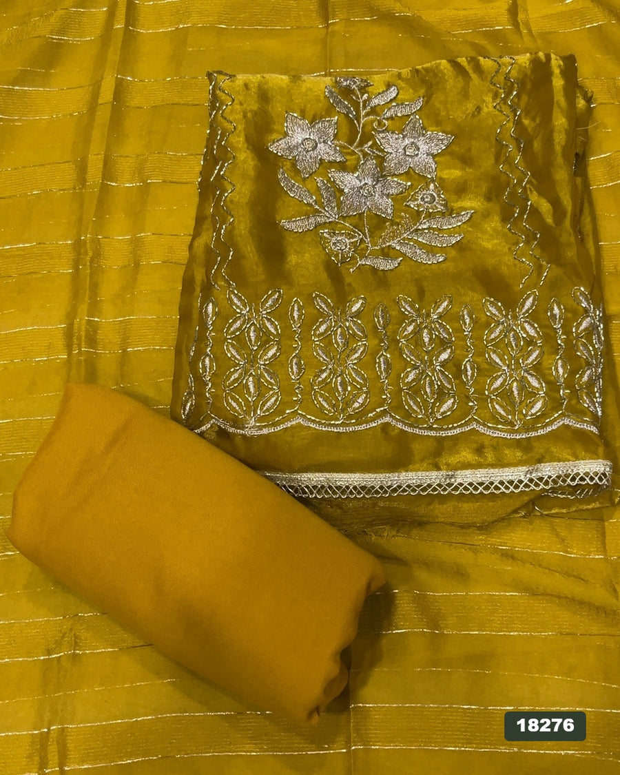 Silk Embroidery Suit Set