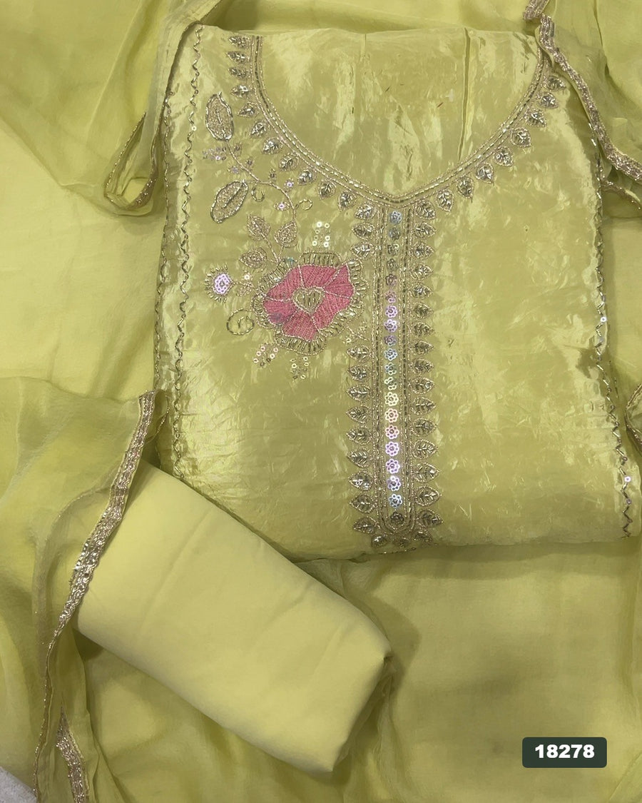Silk Embroidery Suit Set