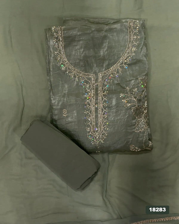 Silk Embroidery Suit Set