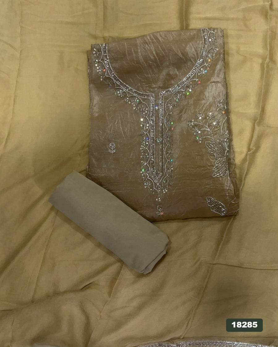 Silk Embroidery Suit Set