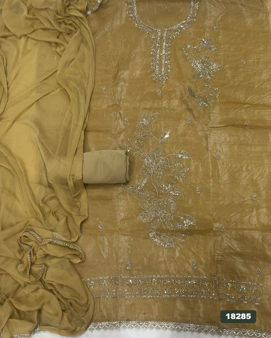 Silk Embroidery Suit Set