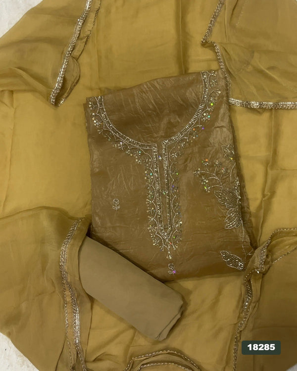 Silk Embroidery Suit Set
