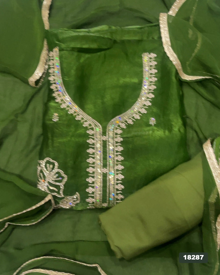 Silk Embroidery Suit Set