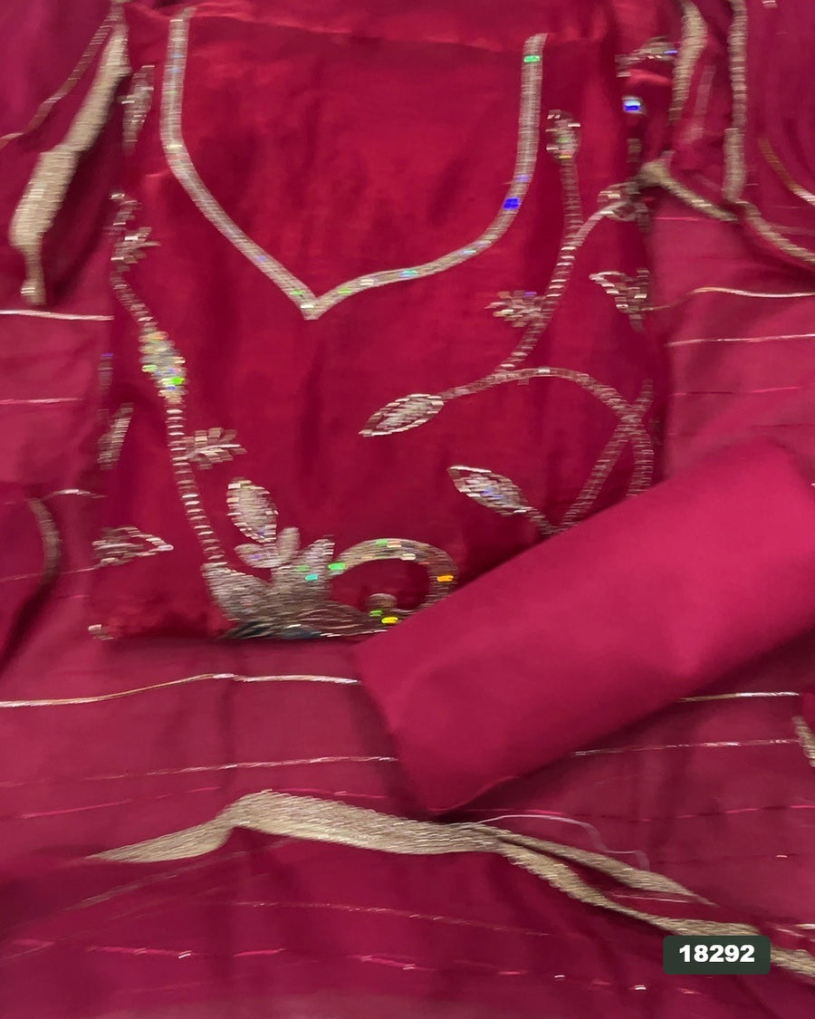 Skylon Silk Embroidery Suit Set