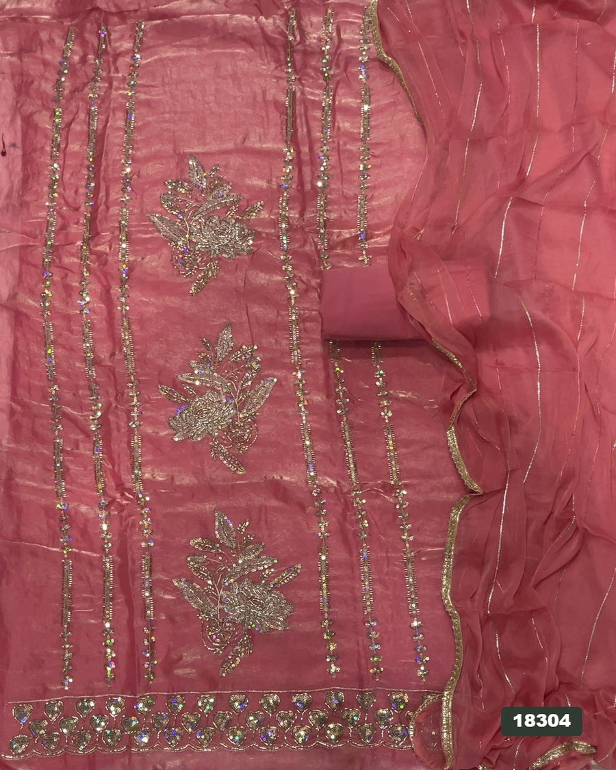 Silk Embroidery Suit Set