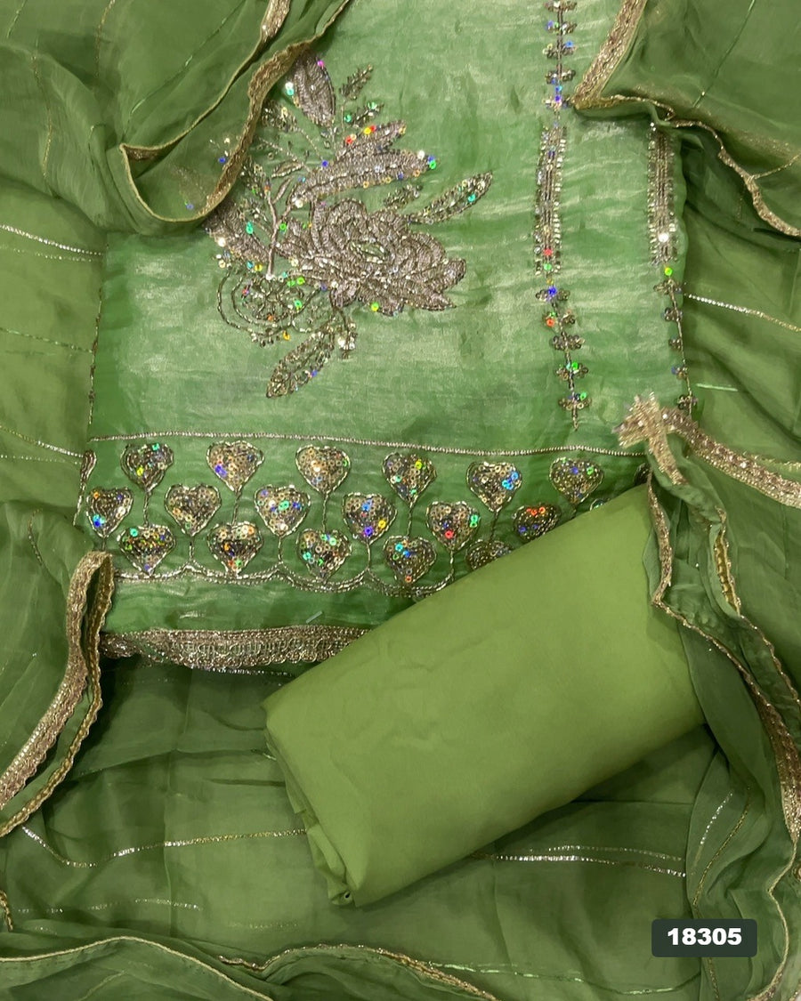 Silk Embroidery Suit Set