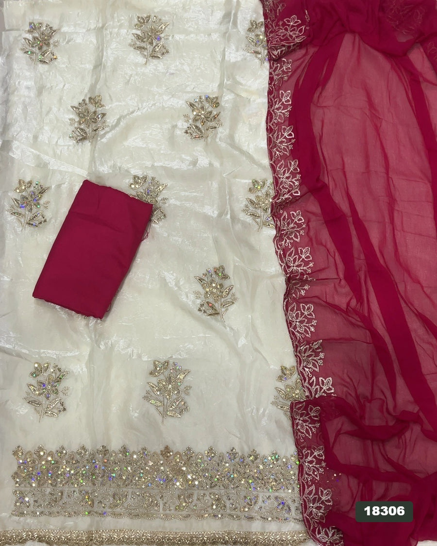 Silk Embroidery Suit Set