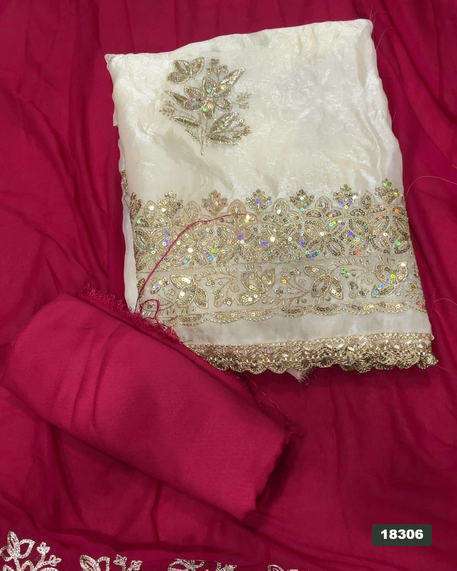 Silk Embroidery Suit Set