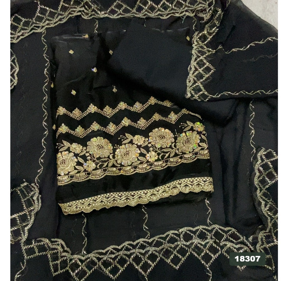 Silk Embroidery Suit Set
