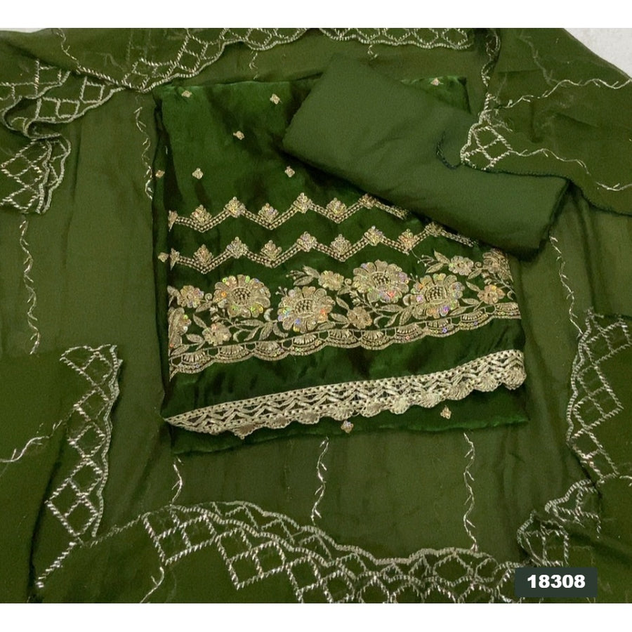 Silk Embroidery Suit Set