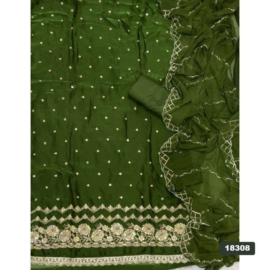 Silk Embroidery Suit Set