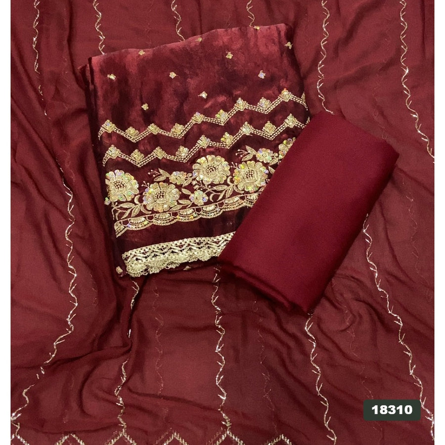 Silk Embroidery Suit Set