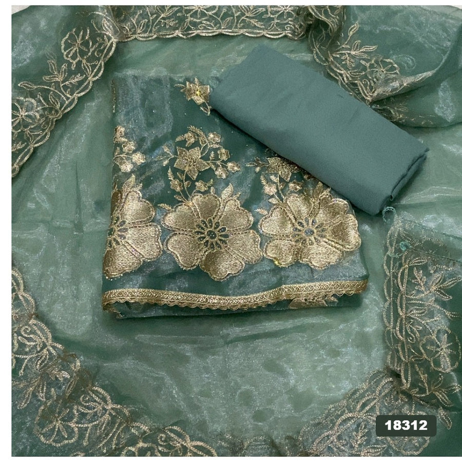 Silk Embroidery Suit Set