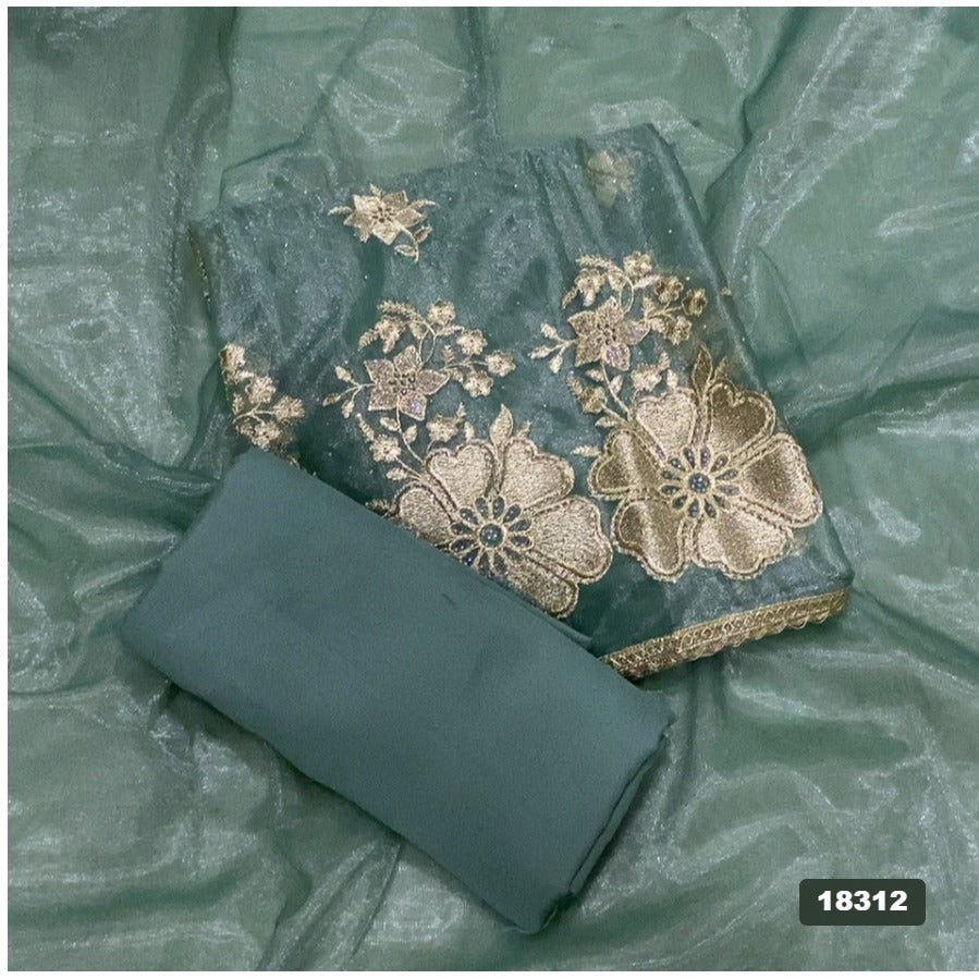 Silk Embroidery Suit Set