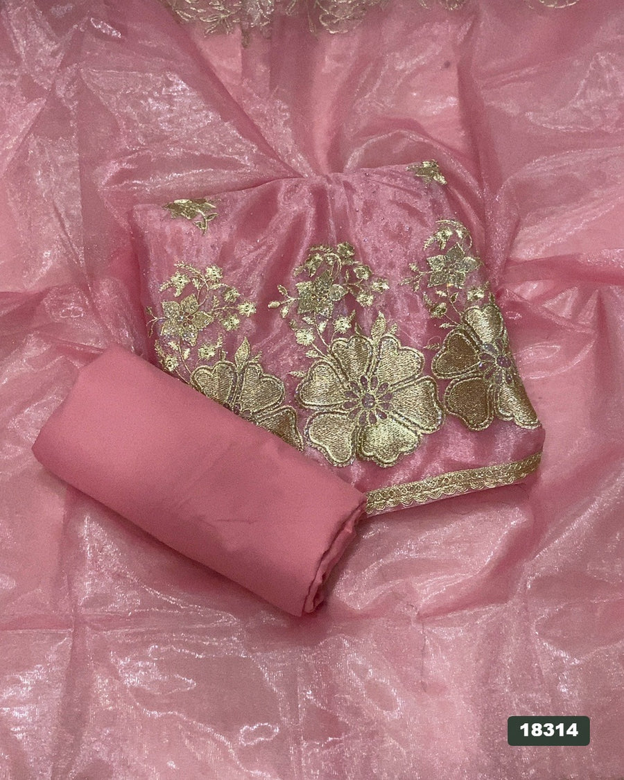 Silk Embroidery Suit Set