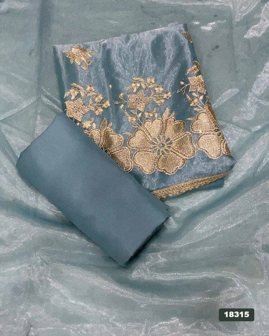 Silk Embroidery Suit Set