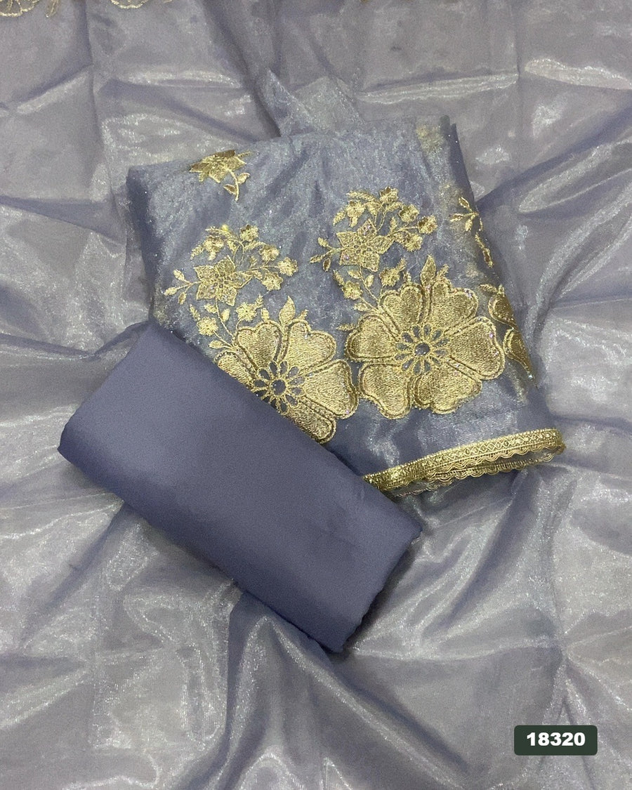 Silk Embroidery Suit Set
