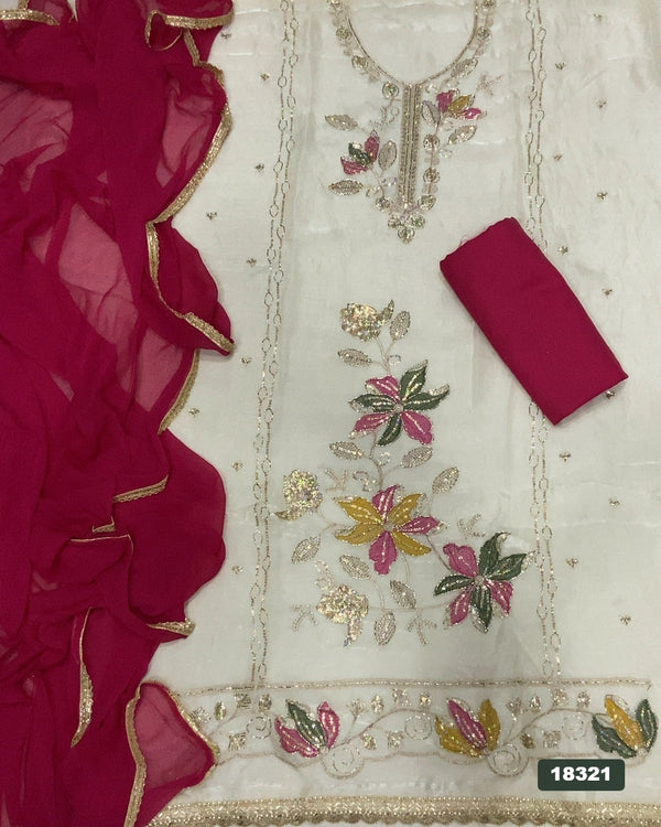 Silk Embroidery Suit Set